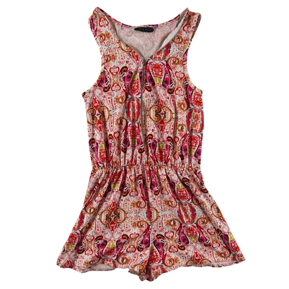 Y2K Can't Miss Juniors Sleeveless Elastic Waist Knit Romper - Multi Color - XXS